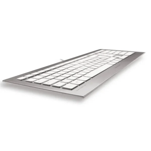 CHERRY Strait keyboard Universal USB QWERTY UK English Silver, White